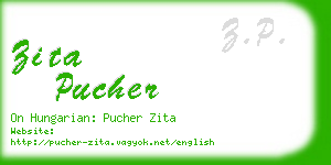 zita pucher business card